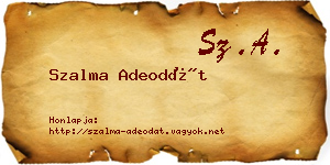 Szalma Adeodát névjegykártya
